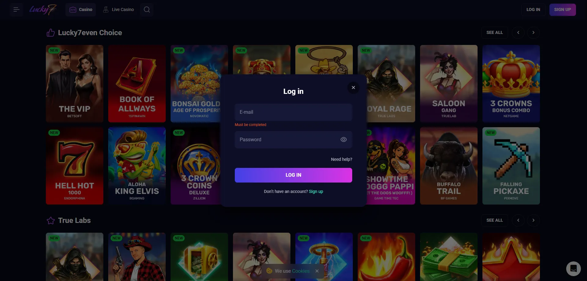 Lucky Seven casino login — secure account access and management